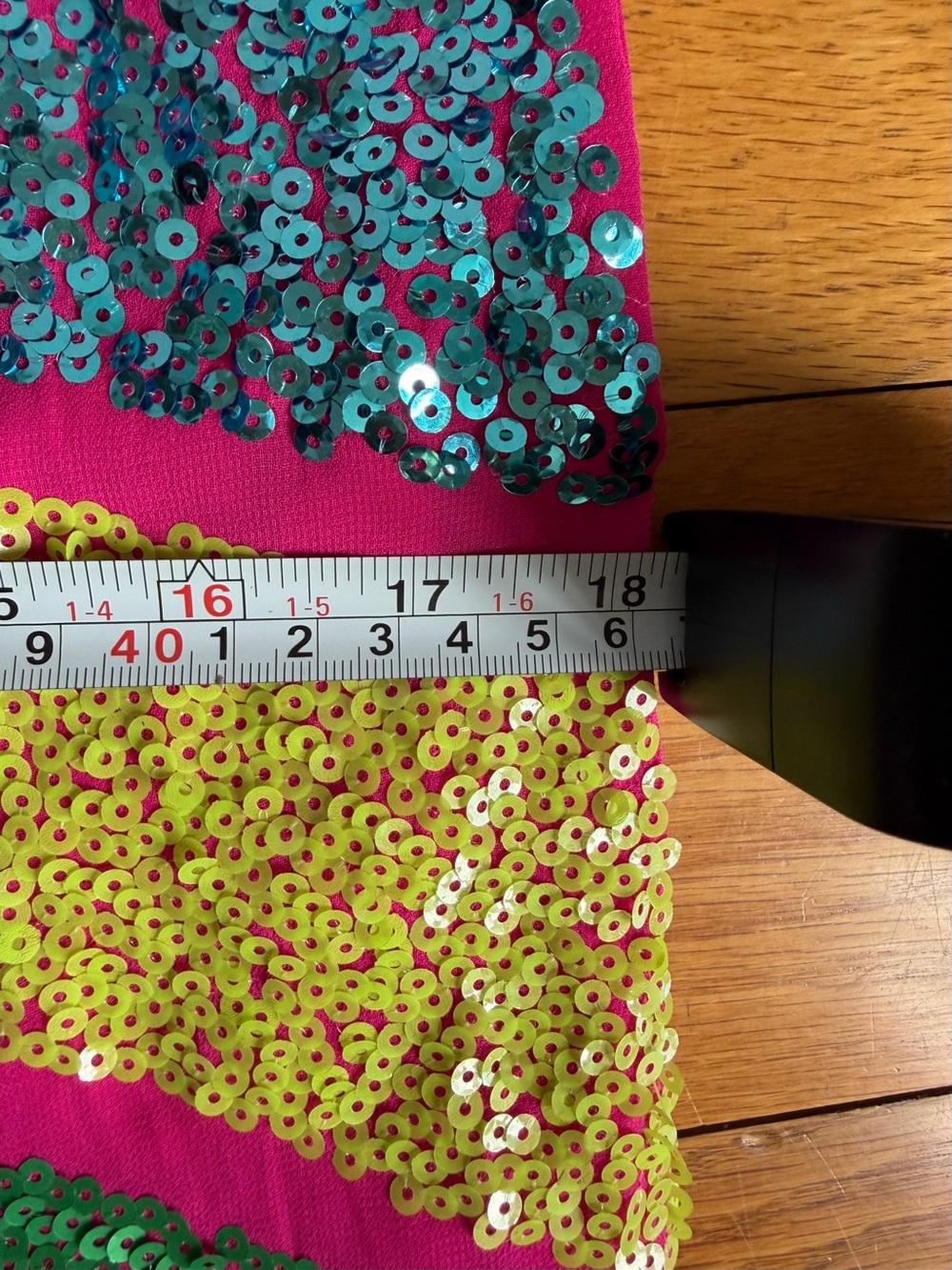 FUN Sparkly Sequin Halter Jumpsuit in Fuchsia, Teal & Lime - Picture 11 of 11